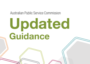 Graphic of cover of the resource called, ”Australian Public Service Commission – Updated Guidance”