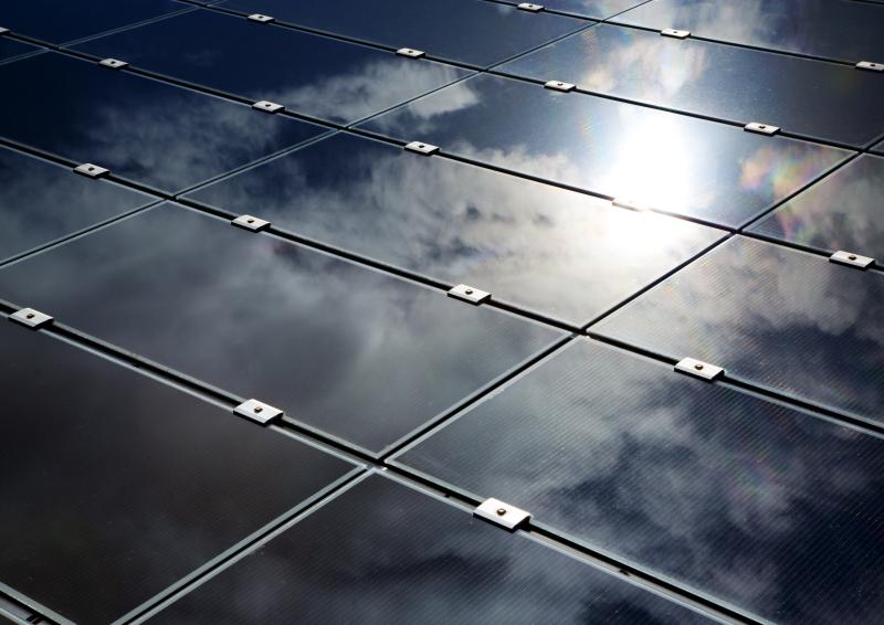 Image close up of a solar panel array Image courtesy of iStock