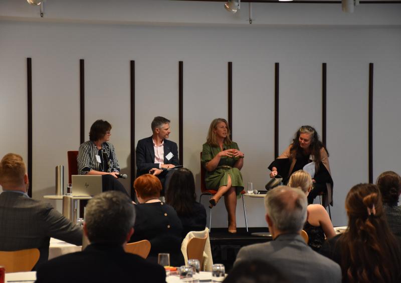 Panel discussion featuring (left to right). Ms Penelope McKay, Mr Richard Windeyer and Ms Deborah Jenkins, facilitated by Ms Kate Harris