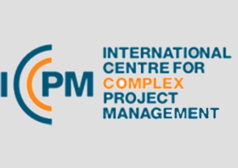 A logo for the International Centre for Complex Project Management. It is the words, ‘International Centre for Complex Project Management’ with an illustrative treatment of the acronym ICCPM to the left of the words.