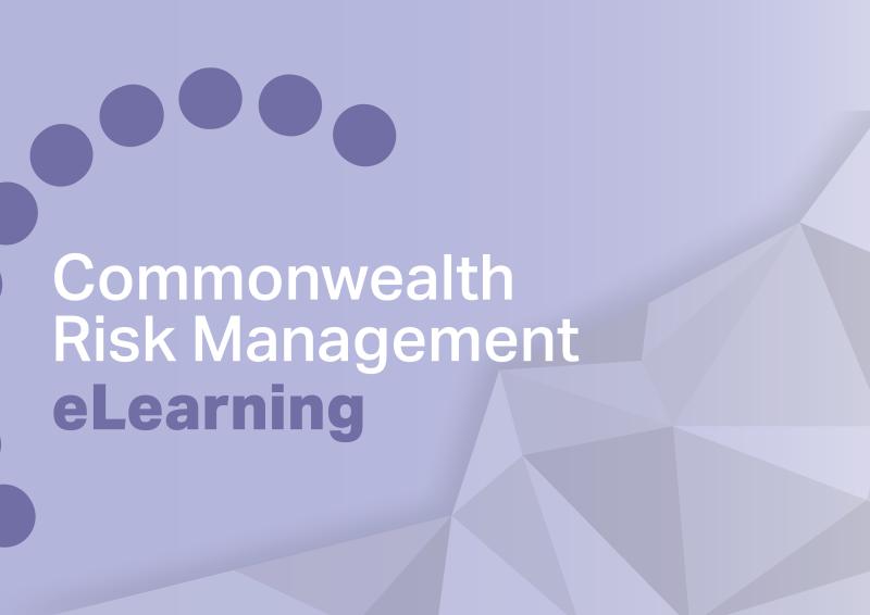 Light purple background with text, Commonwealth Risk Management eLearning