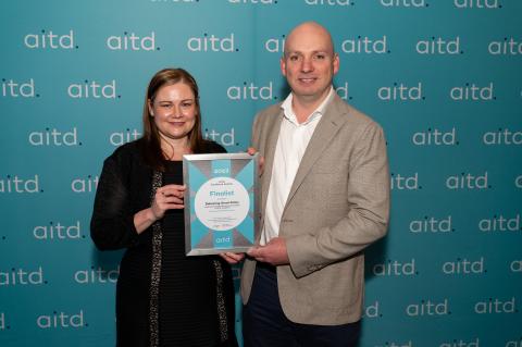 Tammy Sattler and Joseph Sokac represent the APS Academy with their Australian Institute of Training and Development Excellence (Finalist) Award.