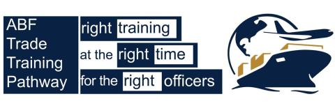 Graphical Image that is the logo for the ABF Trade Training Pathway. Right training at the right time for the right officers.