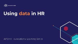 Using data in HR